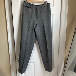Talbot’s 100% wool herringbone gray tapered leg pants high rise size 8